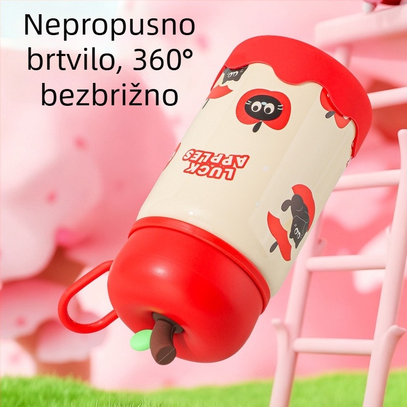 Termoska od nehrđajućeg čelika 316, izolirana, prenosiva, slatka za studente, dizajn inspiriran Instagramom