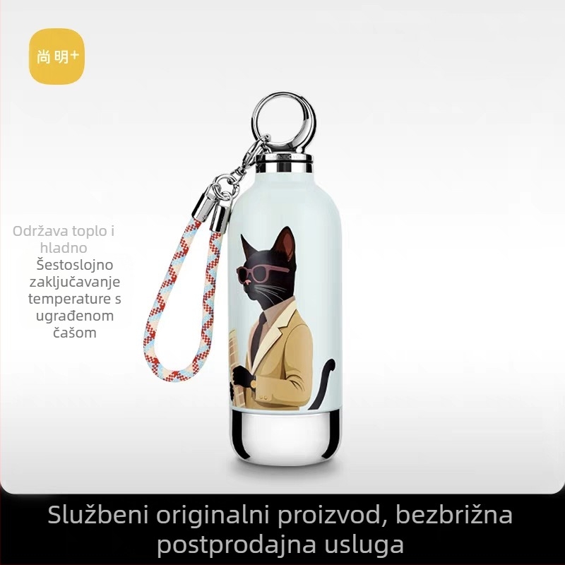 Moderna izolirana čaša s slamkom, prenosna od nehrđajućeg čelika, mala kapaciteta, za žene