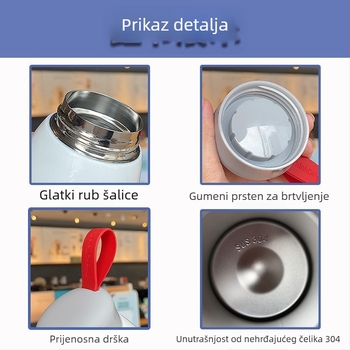 Mini izolirana termos šalica – kompaktna prijenosna čaša za vodu za vanjsku upotrebu