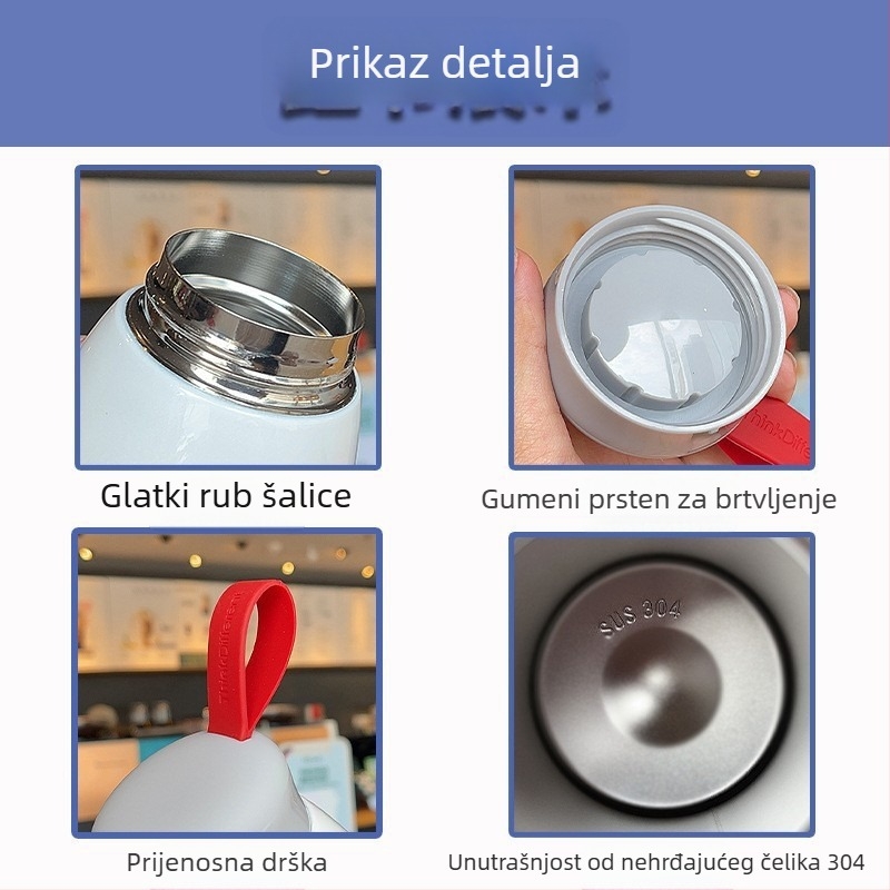 Mini izolirana termos šalica – kompaktna prijenosna čaša za vodu za vanjsku upotrebu