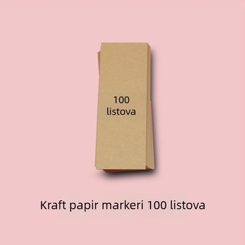 Prazna kartica za označivanje stranice od kraft papira s ručno crtanom grafitom, klasični kineski stil, kreativni svježi dizajn