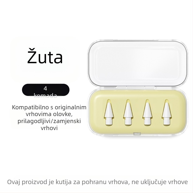 Prozirna kutija za pohranu vrha Apple Pencil, kompatibilna s modifikacijama i zamjenama za iPad stylus, univerzalna
