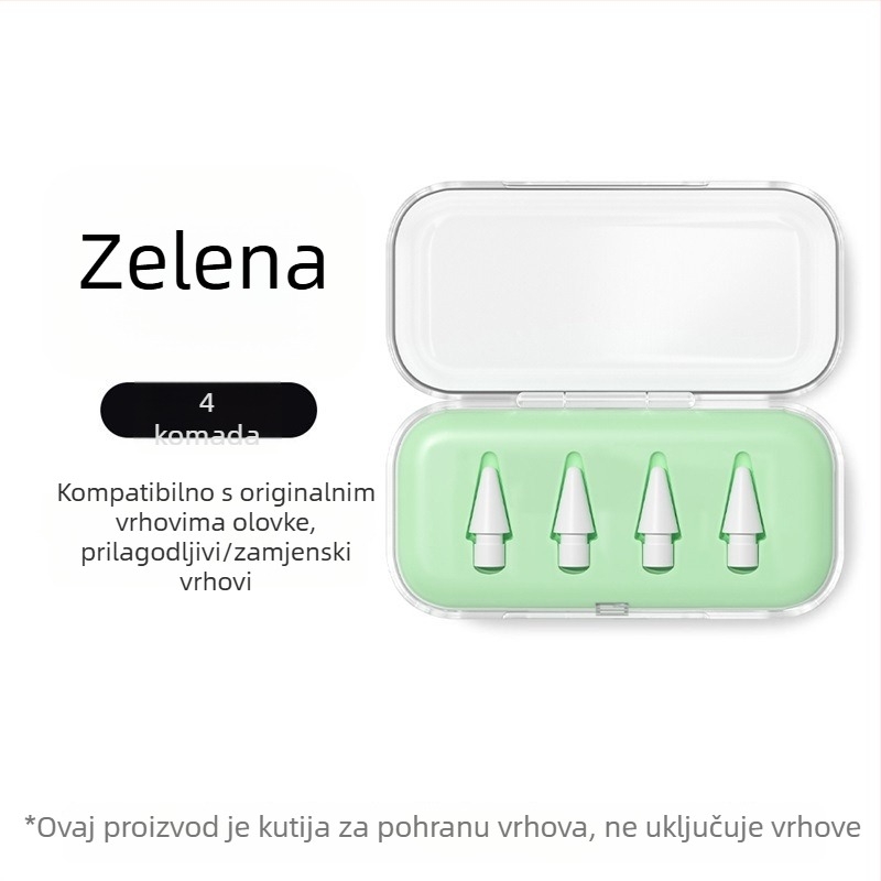 Prozirna kutija za pohranu vrha Apple Pencil, kompatibilna s modifikacijama i zamjenama za iPad stylus, univerzalna