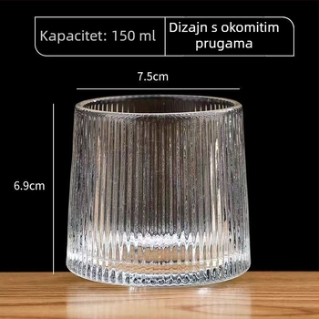 Debela staklena čaša za whiskey, kristalno bistra, pogodna za sokove