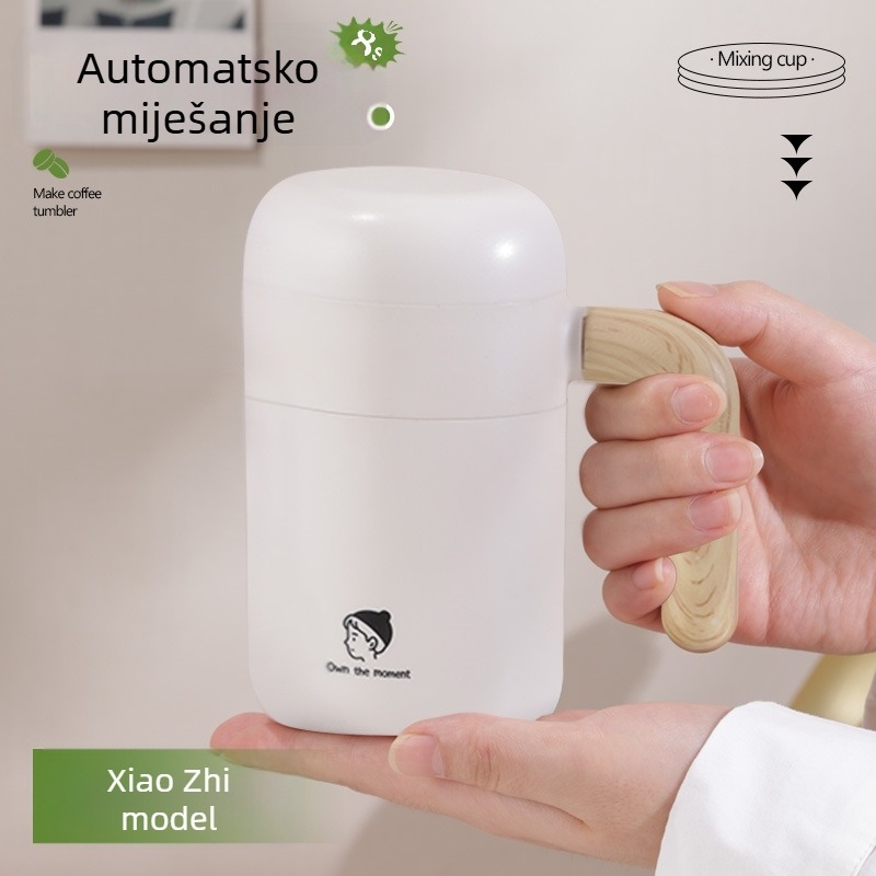 Automatska šalica za miješanje s bežičnim punjenjem i magnetskim okretanjem, prijenosna šalica od nehrđajućeg čelika za kavu