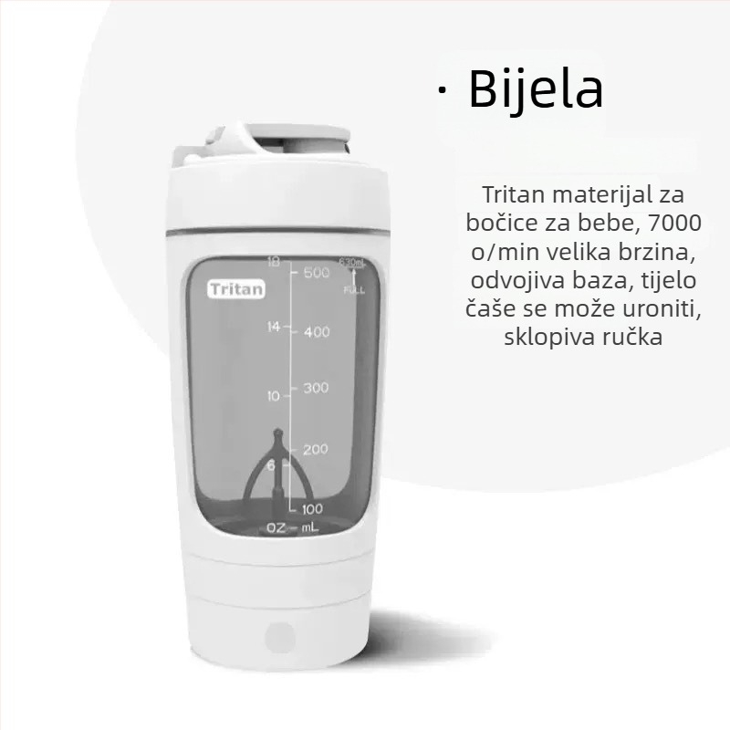 Automatska čaša za miješanje, punjiva, materijal za hranu, 600 ml, električna čaša za miješanje kave