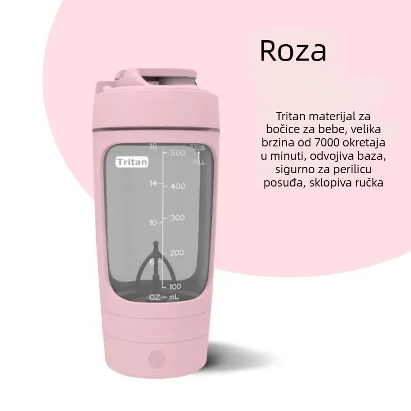 Automatska čaša za miješanje, punjiva, materijal za hranu, 600 ml, električna čaša za miješanje kave