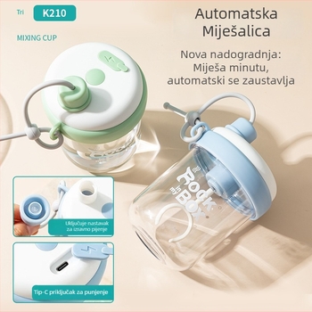 Type-C automatska čaša za miješanje, posuda od materijala sigurnog za hranu, električni miješalica otporna na visoke temperature, dječji shaker