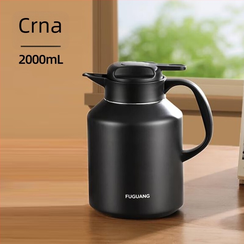Fuguang stolni termos od nehrđajućeg čelika 304, veliki kapacitet, za kućnu upotrebu, prijenosna posuda za infuziju čaja, zadržava toplinu, 2000 ml