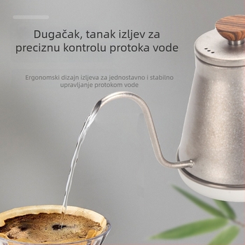 Električni čajnik od čistog titana s inteligentnom kontrolom temperature, precizan izljev za čaj i kavu, više postavki za konstantnu temperaturu