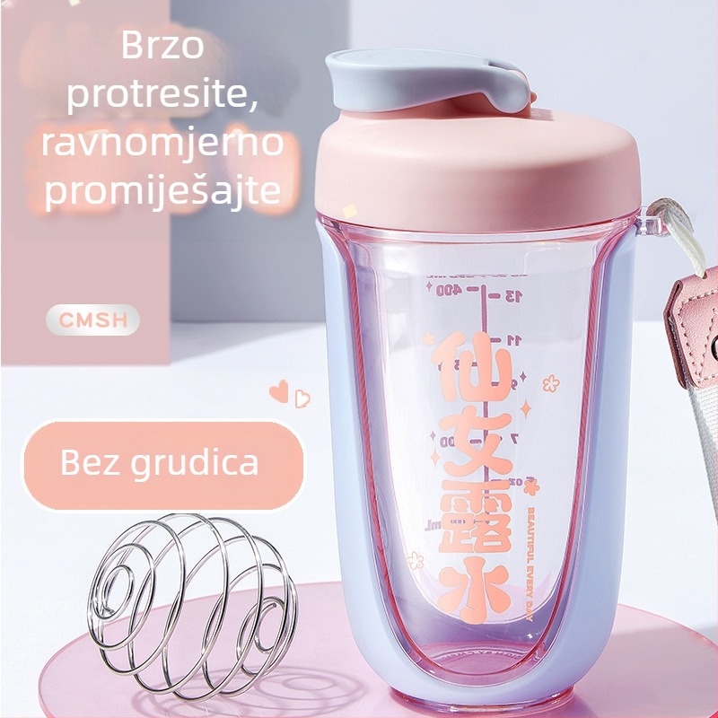 Strawberry Life proteinski shaker, Tritan šalica za miješanje za fitness