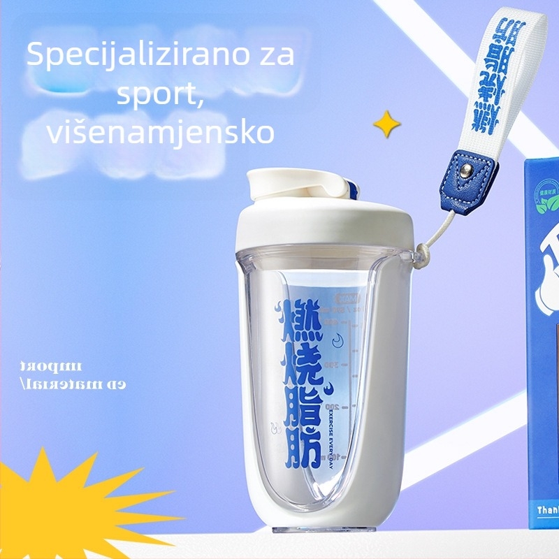 Strawberry Life proteinski shaker, Tritan šalica za miješanje za fitness