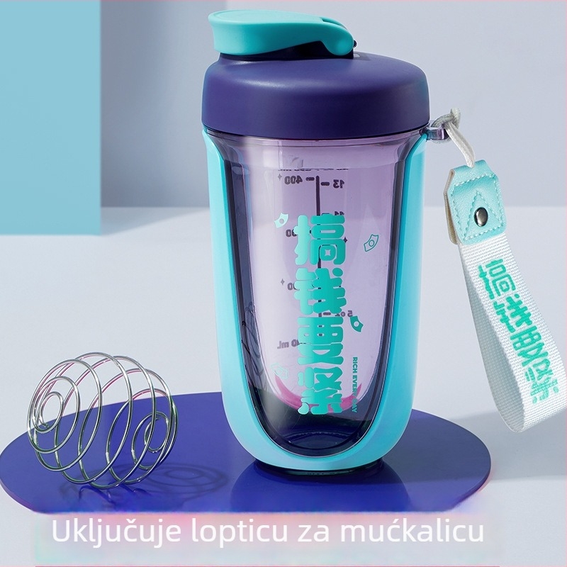 Strawberry Life proteinski shaker, Tritan šalica za miješanje za fitness