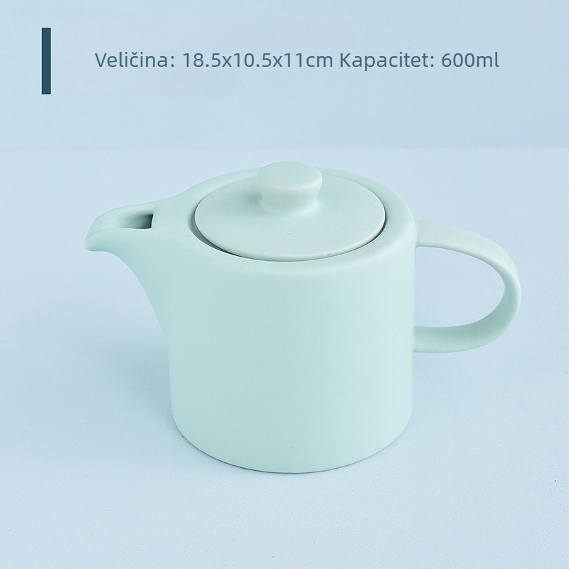 Macaron ružičasta keramička mat posuda za kavu – europski stil set za kavu za dnevni boravak