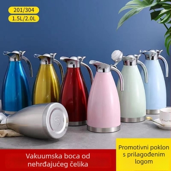 Set od nehrđajućeg čelika s vakuum izolacijom za kućnu upotrebu: termos, europski stil kavne posuda, lonac za vruću vodu, dvije boce