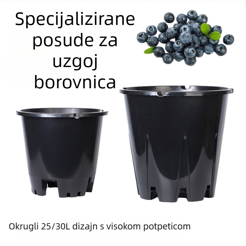 Plastična posuda za borovnice, 30 L, okrugla, prozračna, snažna i izdržljiva