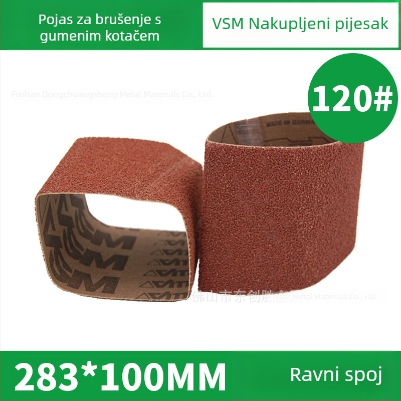 283x100 mm brusna traka s gumom za poliranje VSM, uzorak pahulje, za zavarivanje i brušenje