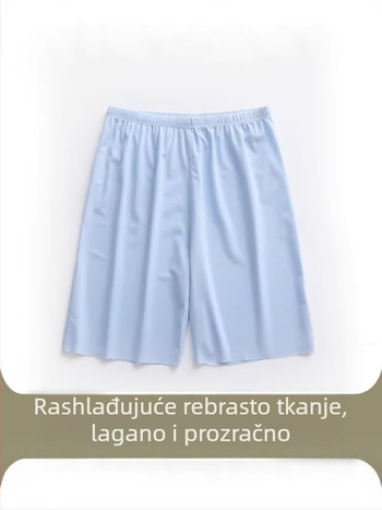 Muške ljetne šorce ICE-SILK, lagane, brzo suše, elastične sportske šorceve za dom i spavanje, kapri dužine.