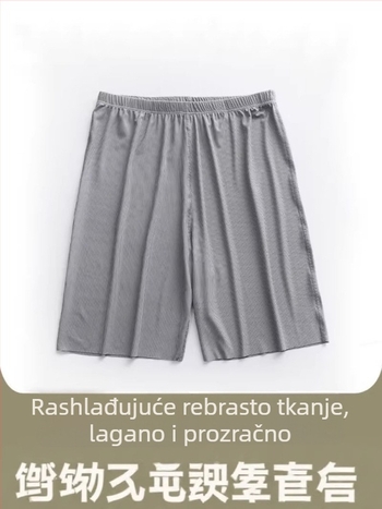 Muške ljetne šorce ICE-SILK, lagane, brzo suše, elastične sportske šorceve za dom i spavanje, kapri dužine.