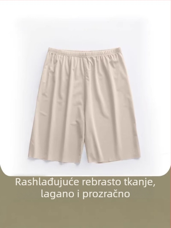 Muške ljetne šorce ICE-SILK, lagane, brzo suše, elastične sportske šorceve za dom i spavanje, kapri dužine.