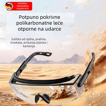 Vjetrootpornu naočale za biciklizam, planinarenje i skijanje, elegantne zaštitne naočale, otporne na prašinu i magljenje, pogodne za nošenje s naočalama, unisex