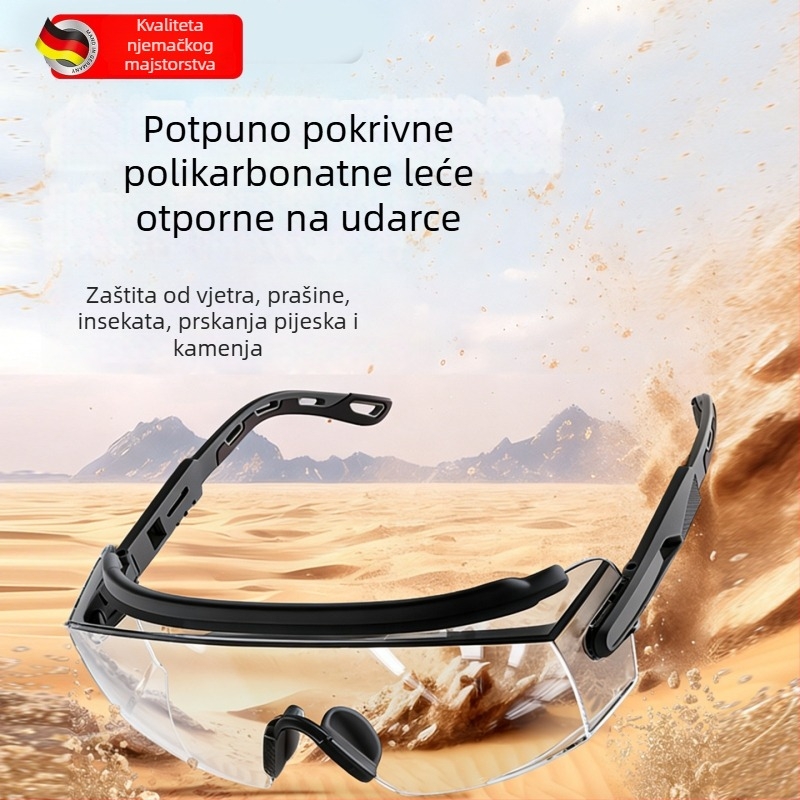 Vjetrootpornu naočale za biciklizam, planinarenje i skijanje, elegantne zaštitne naočale, otporne na prašinu i magljenje, pogodne za nošenje s naočalama, unisex