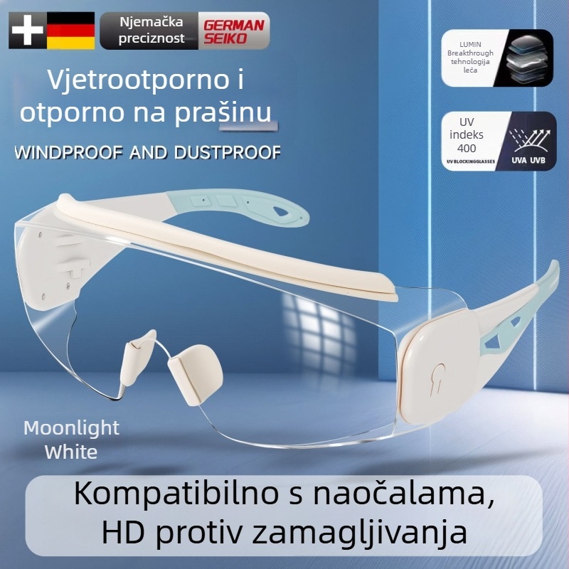 Vjetrootpornu naočale za biciklizam, planinarenje i skijanje, elegantne zaštitne naočale, otporne na prašinu i magljenje, pogodne za nošenje s naočalama, unisex