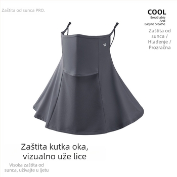 Ženska maska za zaštitu od sunca, sve-u-jednom, prozračna ice silk maska za vrat, pogodna za putovanja i svakodnevno korištenje