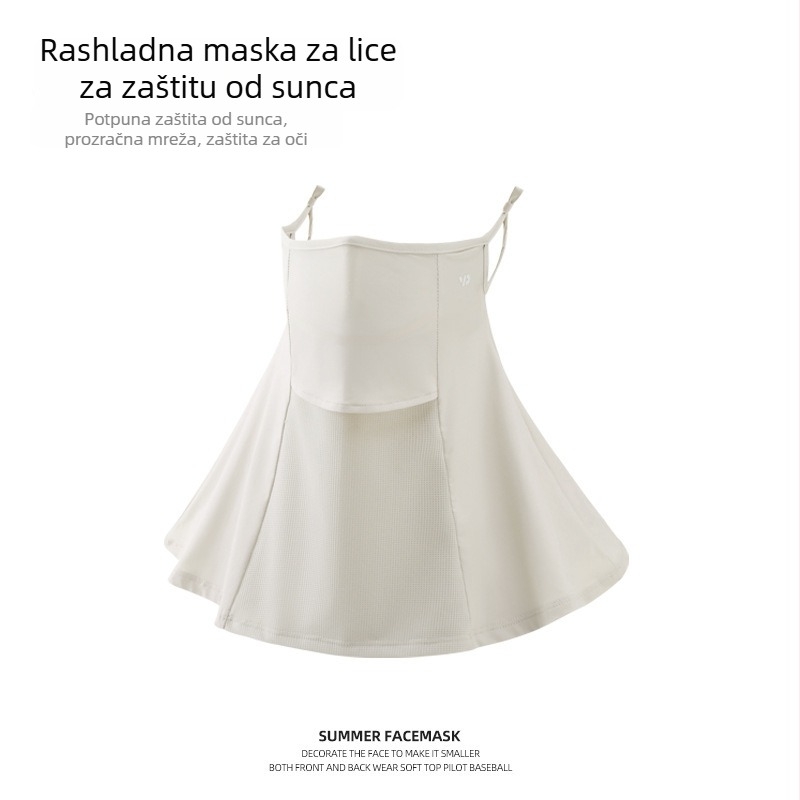 Ženska maska za zaštitu od sunca, sve-u-jednom, prozračna ice silk maska za vrat, pogodna za putovanja i svakodnevno korištenje
