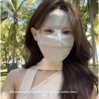 Maska za cijelo lice s UV zaštitom, 3D dizajn, ledena svila, nakon estetske procedure, unisex