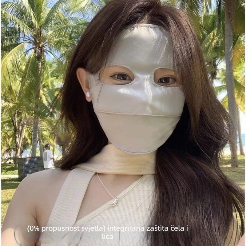 Maska za cijelo lice s UV zaštitom, 3D dizajn, ledena svila, nakon estetske procedure, unisex