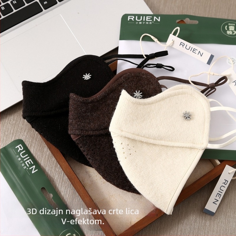 Nova maska za lice za zimu i jesen, topla, otporna na vjetar i hladnoću, periva, 5D modernog dizajna, unisex vanjska maska