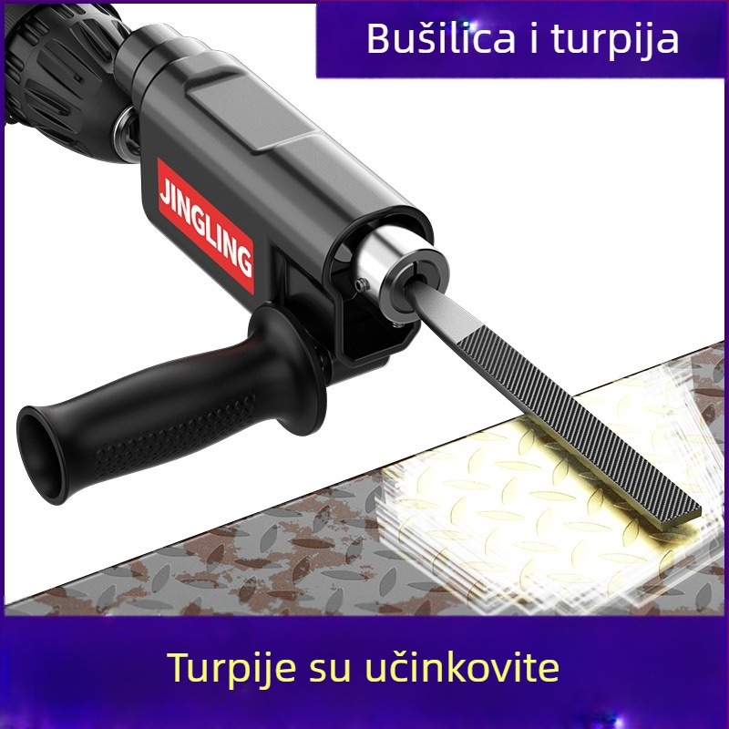 Pretvarač bušilice u električni fajl, kompaktni alat za brušenje, finiširanje i poliranje u drvnoj industriji