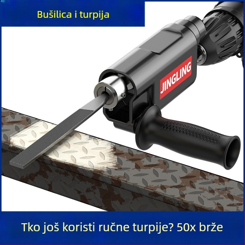 Pretvarač bušilice u električni fajl, kompaktni alat za brušenje, finiširanje i poliranje u drvnoj industriji