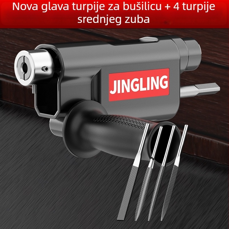 Pretvarač bušilice u električni fajl, kompaktni alat za brušenje, finiširanje i poliranje u drvnoj industriji