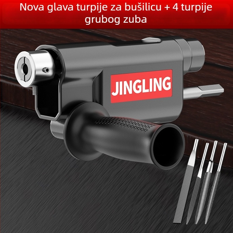 Pretvarač bušilice u električni fajl, kompaktni alat za brušenje, finiširanje i poliranje u drvnoj industriji
