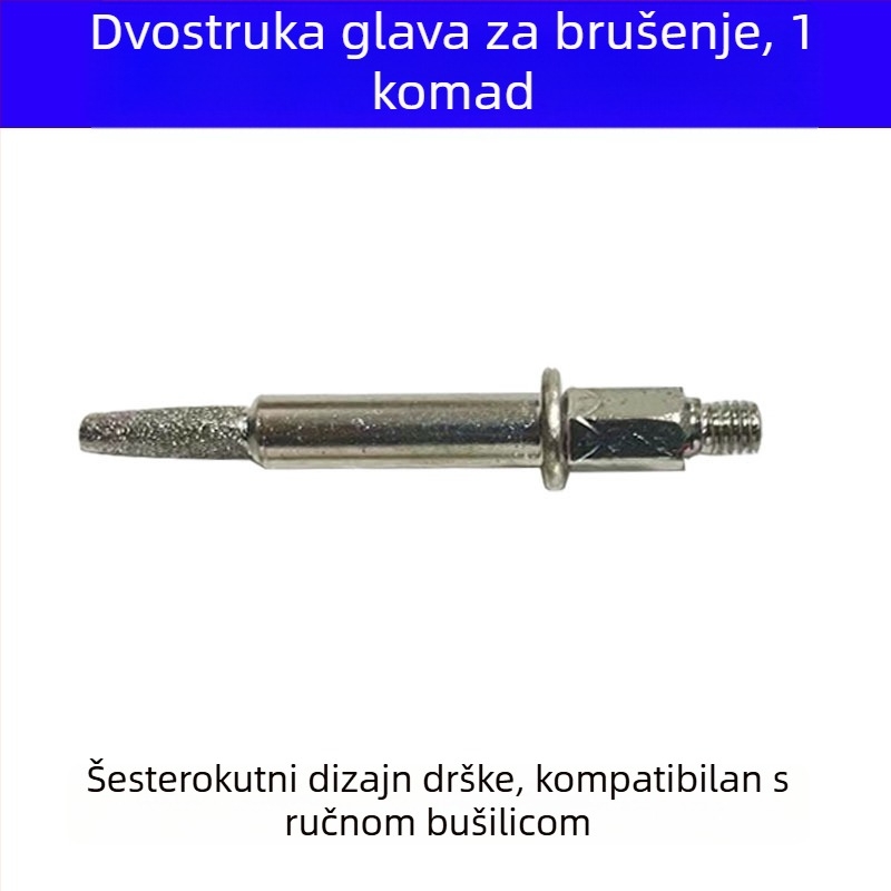 Ručni alat za oštrenje lanaca pile, prijenosni alat s glavom za brušenje i datotekom za drvarstvo