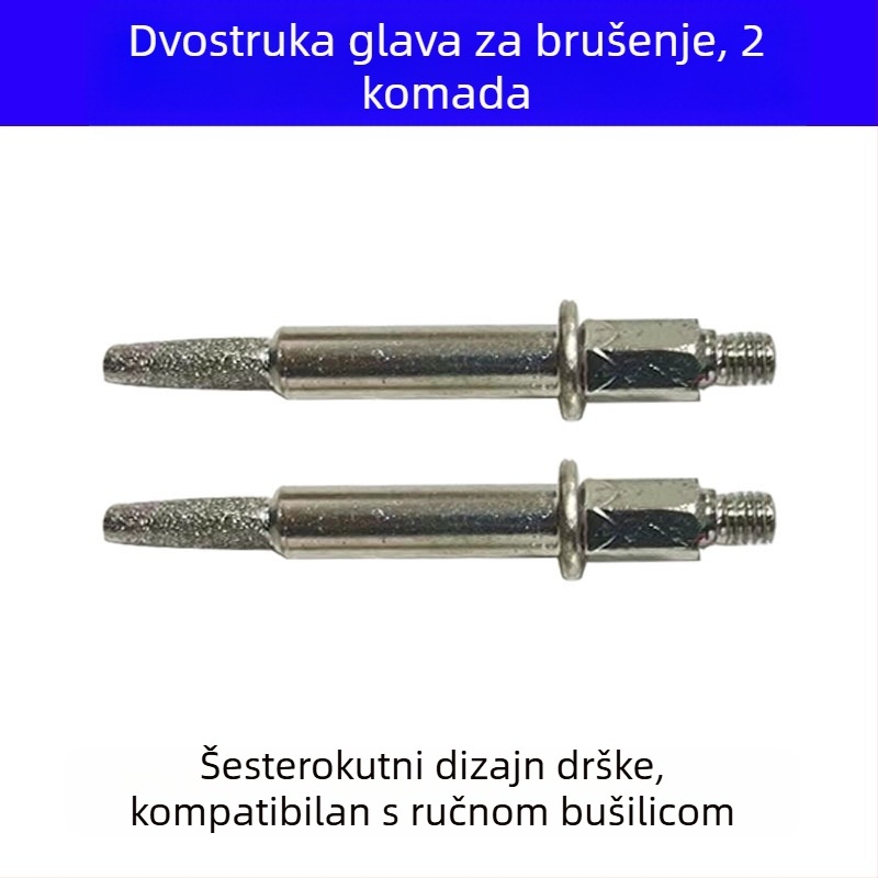 Ručni alat za oštrenje lanaca pile, prijenosni alat s glavom za brušenje i datotekom za drvarstvo