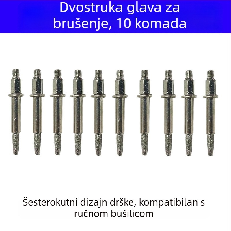 Ručni alat za oštrenje lanaca pile, prijenosni alat s glavom za brušenje i datotekom za drvarstvo