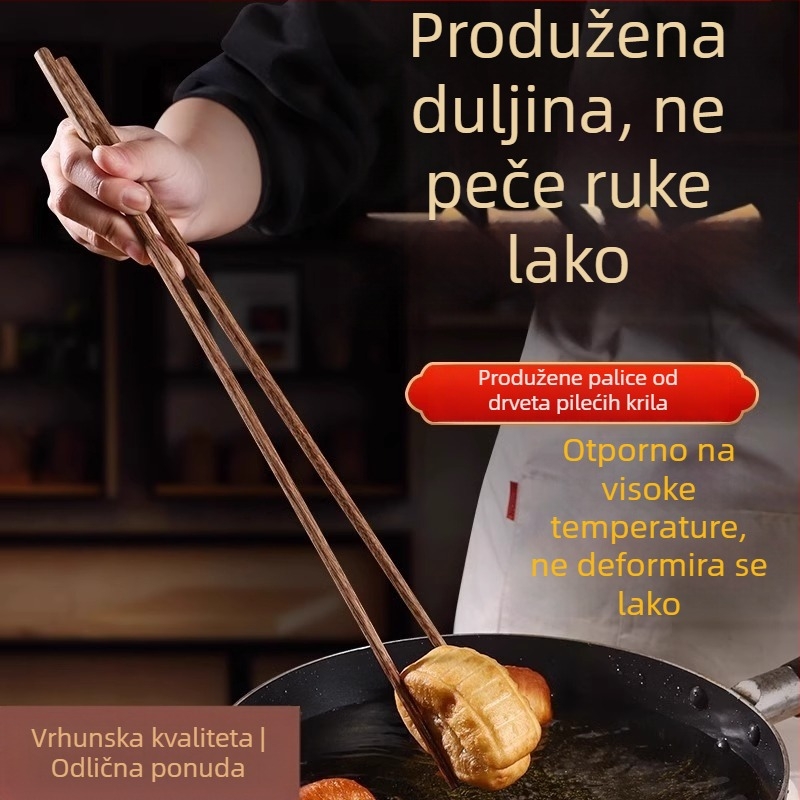 Produžene drvene štapiće za prženje rezanaca, otporne na visoke temperature, protiv opeklina, bez laka, od crvenog sandalovog drveta