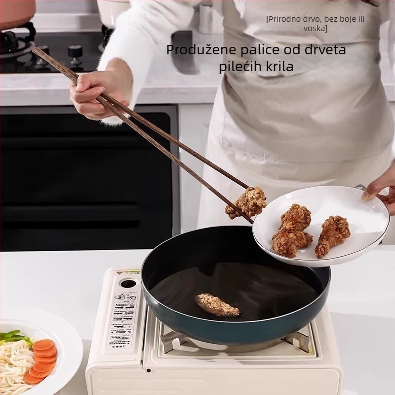 Produžene drvene štapiće za prženje rezanaca, otporne na visoke temperature, protiv opeklina, bez laka, od crvenog sandalovog drveta