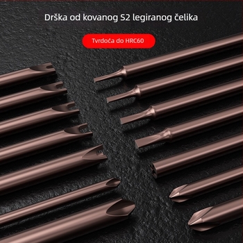 Set odvijača s posebnim oblikom: trokutasti, Y-oblik, U-oblik, tropružni i unutarnji trokutasti nastavci.