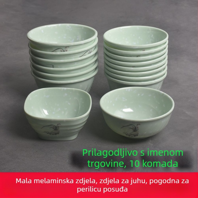 Melaminska mala zdjela za juhu, rižu, kašu i nudle – okrugla posuda za restorane