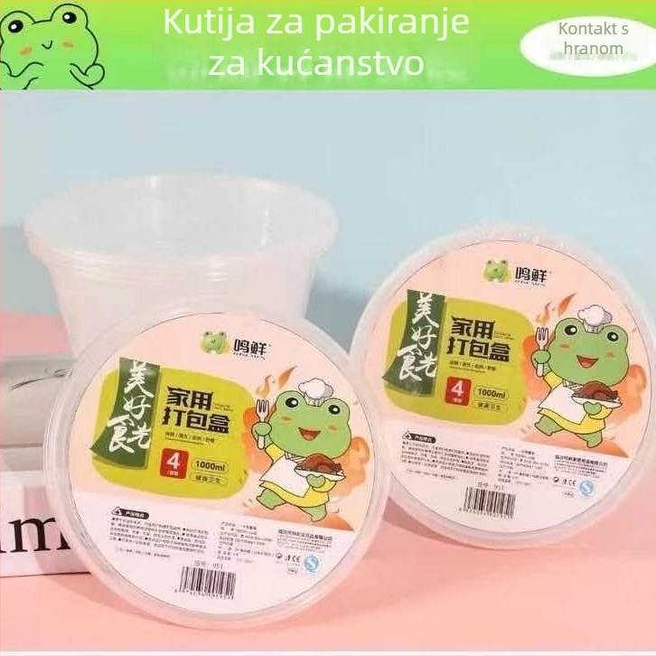 Mingxian jednokratne plastične zdjele za juhu — debele i izdržljive, nepropusne, okrugle plastične zdjele za obiteljska okupljanja, očuvanje svježine