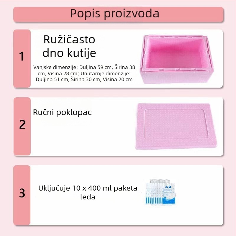 Vanjska kutija za hranu s EPP debelom pjenom