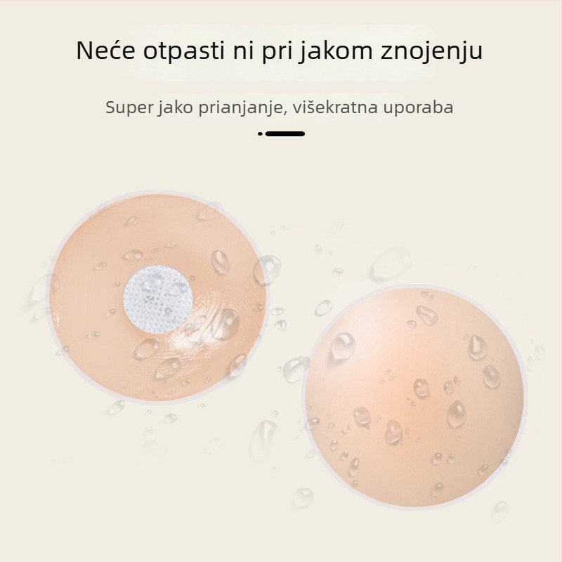 Silikonske naljepnice za grudi za ljeto: diskretne, prozračne i nevidljive ispod odjeće; pogodne za plivanje; univerzalne za sve veličine dojki; dostupne u jednobojnim, čipkastim, prozirnim i sjajnim varijantama.