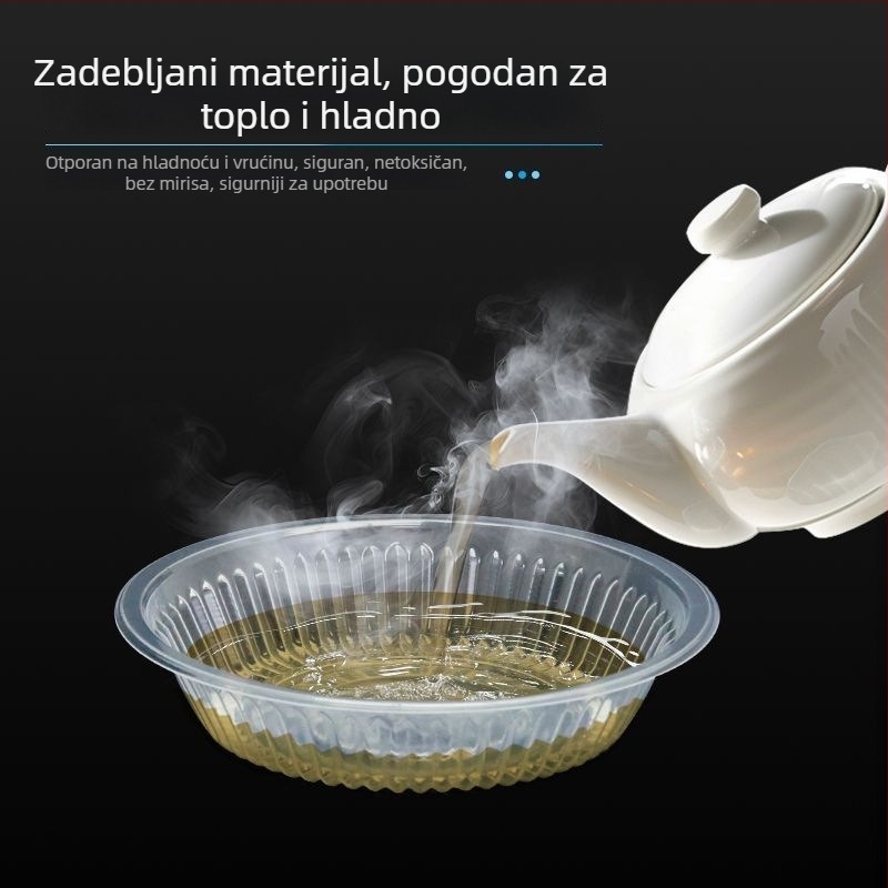 Jednokratni tanjur za umake za umakanje, tanjur za sojin umak i začine, okrugli plastični tanjur (50–180 ml)