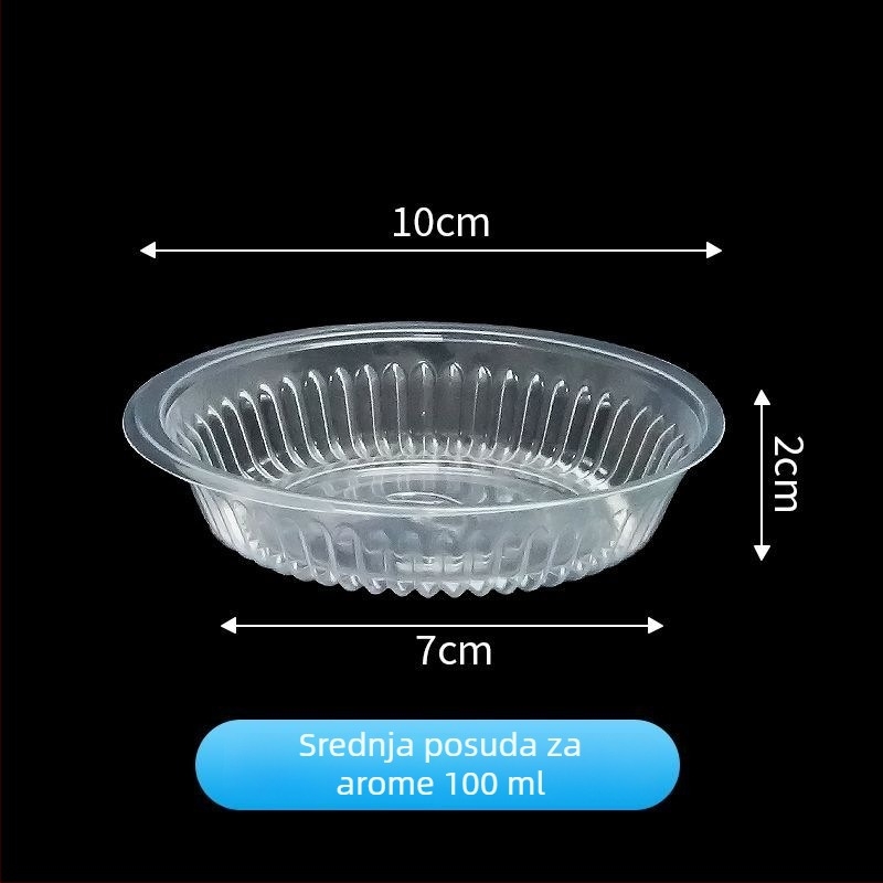 Jednokratni tanjur za umake za umakanje, tanjur za sojin umak i začine, okrugli plastični tanjur (50–180 ml)