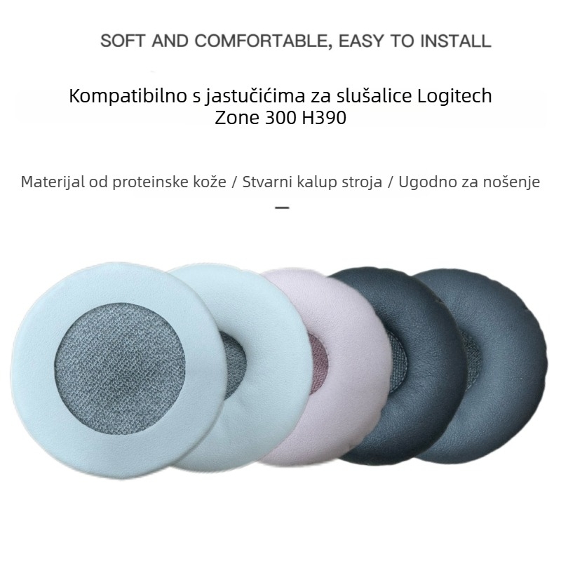 Kožni jastučići za uši za Logitech Zone 300/H390 slušalice