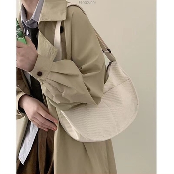 Sveobuhvatna crossbody torba za jesen-zimu 2025, platnena sedlovna torba, mala torba za studente